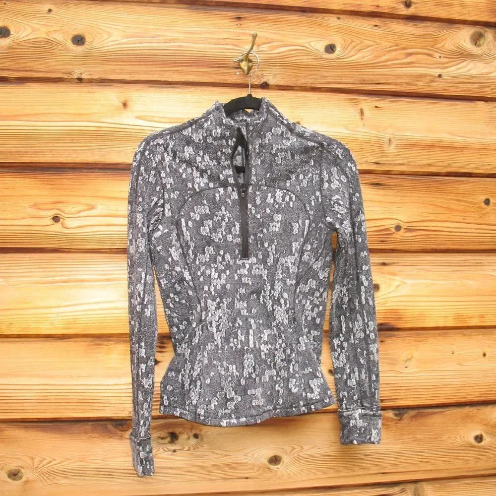 Lululemon Run Briskly 1/2 Zip Eventide Jacquard top Pullover